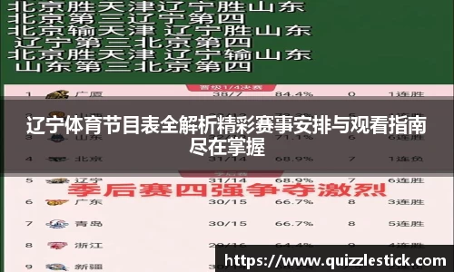 辽宁体育节目表全解析精彩赛事安排与观看指南尽在掌握